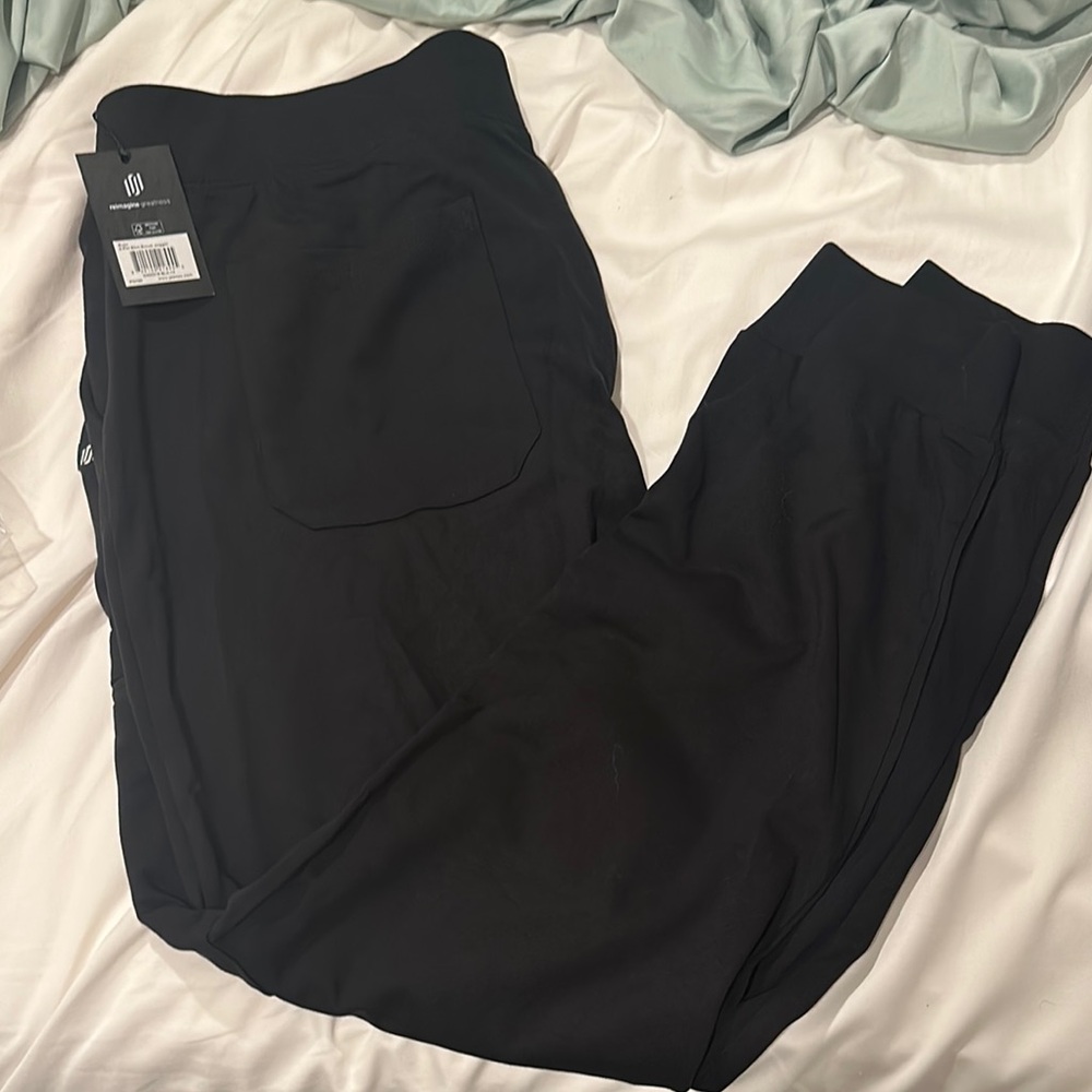 Jaanuu Black Slim Scrub Jogger